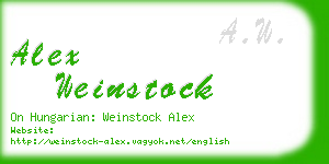 alex weinstock business card